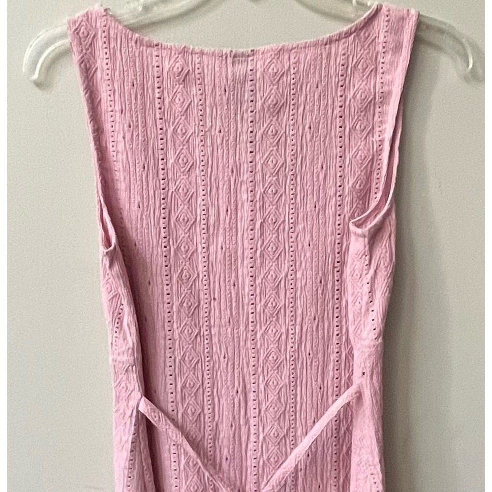Wild Fable Sleeveless V Neck Knit Mini Dress Women Small Blush Pink Textured NWT - Picture 7 of 13